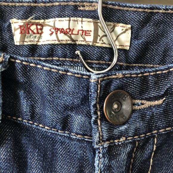 BKE Starlite Jeans Womens 28 Low Rise Cropped Distressed Embellished Pocket Boho - Picture 4 of 13